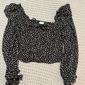 Black and White Polka Dot Blouse